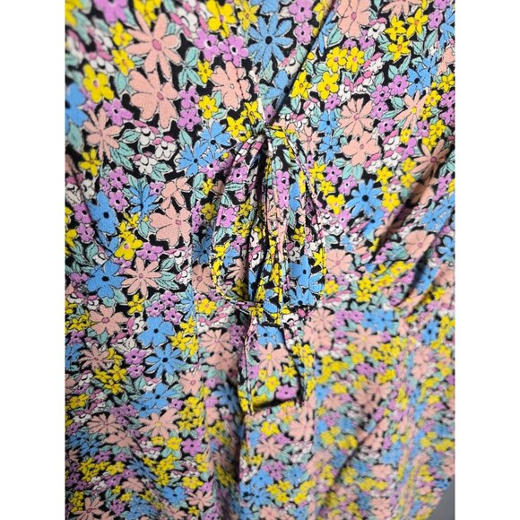 ASOS Design Curve Pink Floral Maxi-Dress V-neck size 18 - Picture 4 of 12